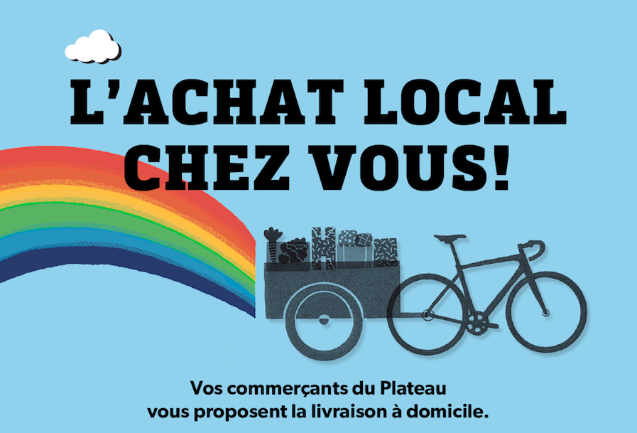 Livraisons à vélo arc en ciel